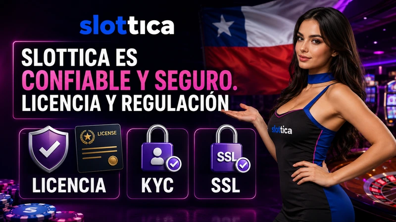 Seguridad de Slottica Chile con licencia, SSL y verificación KYC